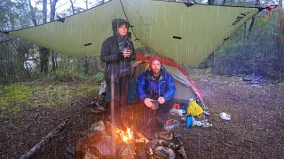 CAMPING in the Heavy Rain - STORM - RAIN - THUNDER - TENT Camping