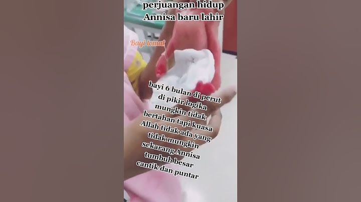 Masya Allah Perjuangan Annisa Bayi Lahir usia 6 bln 🥲semoga kelak menjadi anak Cerdas & sukses 🤲amin