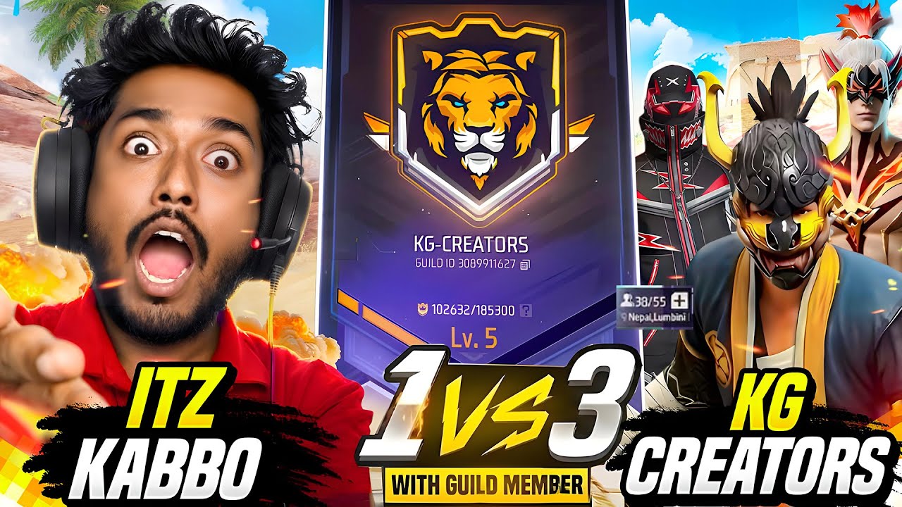 KG CREATOR এর সাথে Custom Challange?🤯Itz Kabbo VS KG Creators Free Fire❤🔥