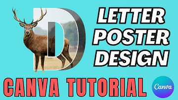Canva Text Effects - Letter Poster Design -  Canva Tutorial تعليم كانفا للمبتدئين للربح من الأنترنت