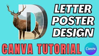 Canva Text Effects - Letter Poster Design -  Canva Tutorial تعليم كانفا للمبتدئين للربح من الأنترنت