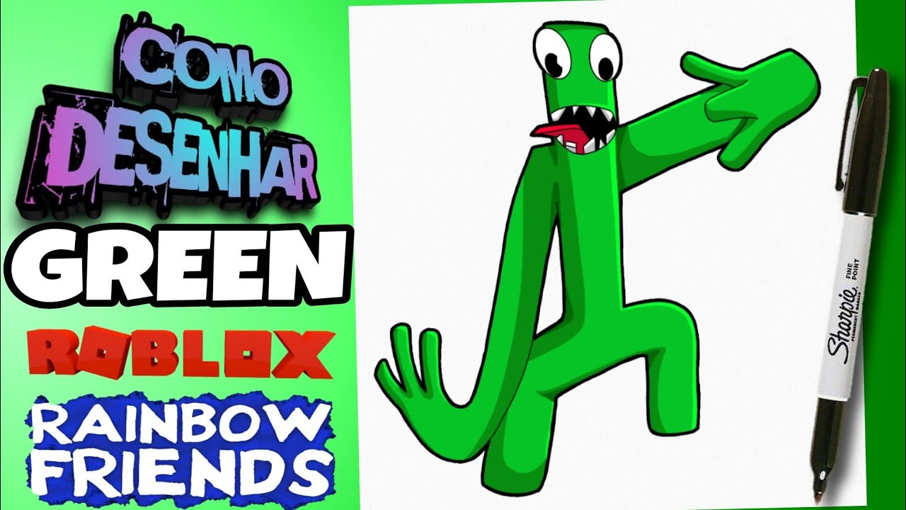 Rainbow Friends ROBLOX  Como Desenhar e Pintar 