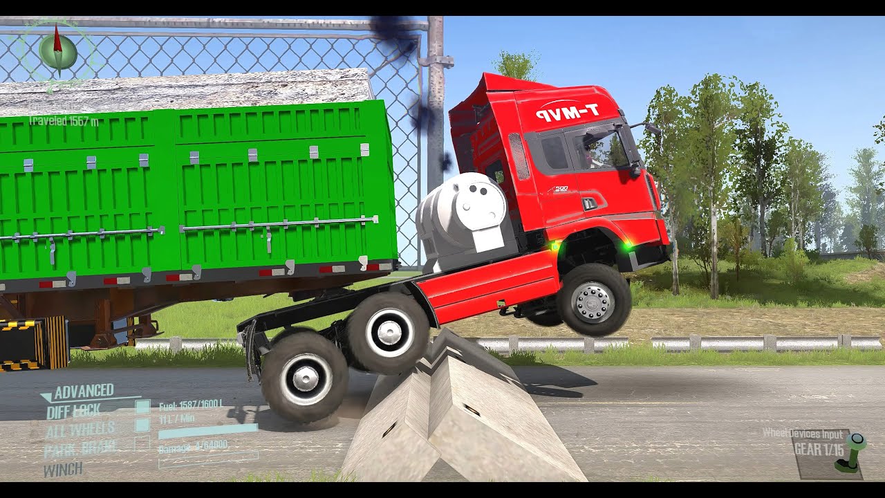 Trucks vs Extreme Broken Road gameplay Game Daily169 - Spintires: mudrunner 