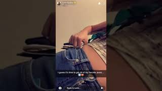 Lanie Gardner ~ Outgrowing her fave jeans (Snapchat)