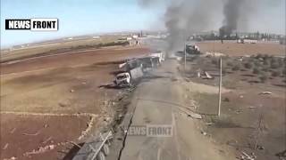 ~ Эксклюзивные кадры уничтоженного конвоя ИГИЛ в Сирии после авиаудара ВКС России ~ Эксклюзивные кадры уничтоженного конвоя ИГИЛ в Сирии после авиаудара ВКС России