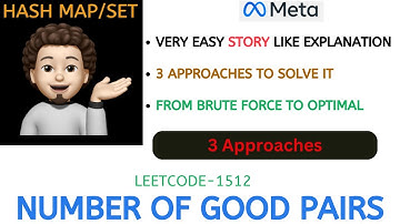 Number of Good Pairs | 3 Approaches | META | Leetcode - 1512