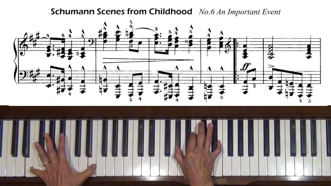 schumann scenes from childhood no 6 an important event piano scenes from childhood sheet music