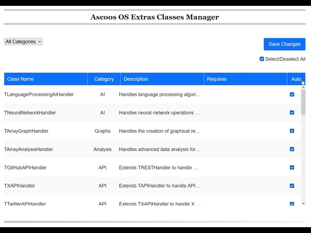 Ascoos OS – Autoload Management for Optional Classes
