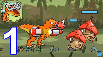 CyberDino: T-Rex vs Robots - Gameplay Walkthrough Part 1 Tutorial Levels 1-3 Dino Army (iOS,Android)