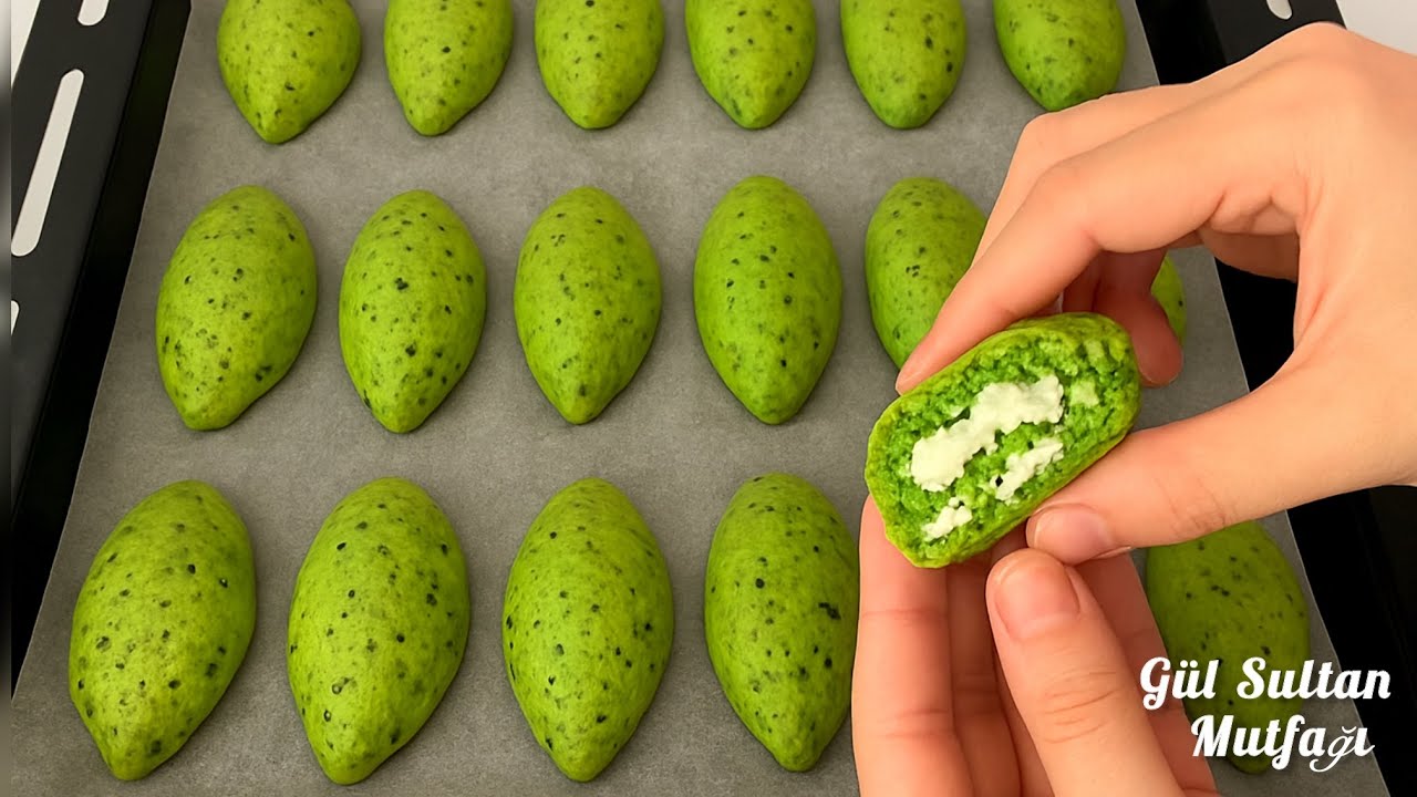 LABNELİ YEŞİL POĞAÇA💥ISPANAKLI LABNELİ POĞAÇA