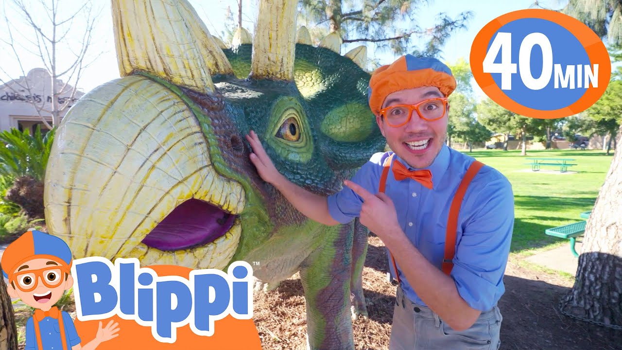 Blippi Learns About Dinosaurs 🦖 | 40 Minutes of Full Episodes | Blippi Educational Videos for Kids