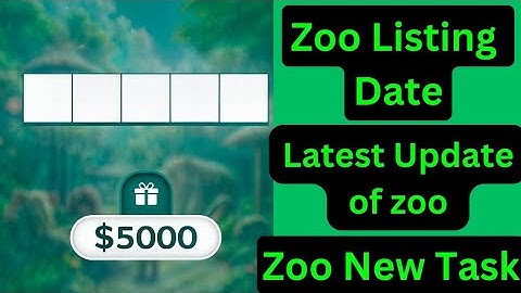 zoo listing date and all update about zoo airdrop | zoo airdrop listing date | zoo airdrop