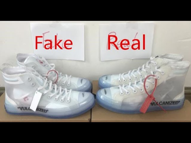 Forhåbentlig Velsigne Repræsentere Comparation Real Vs Fake Off White X Converse Chuck Taylor All Star 1970s  review:yeezykickss.net - YouTube