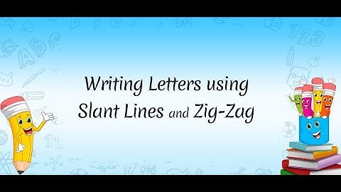Writing Letters using Slant Lines and Zig-Zag in Notebook - Nursery Class