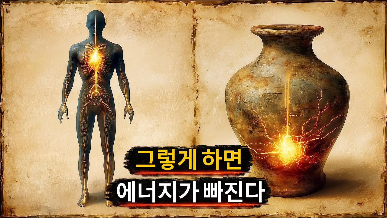 당신의 에너지가 부족한 게 아니라, 새어나가고 있는 겁니다
