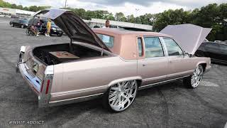 WhipAddict: 90' Cadillac Fleetwood Brougham in Asanti 26s, Panoramic Roof, Beauty!