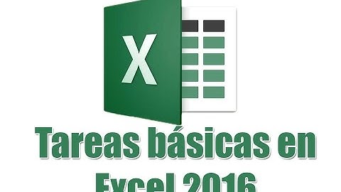 Tutorial 1 Introducción a Excel 2016