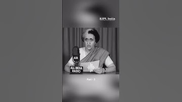Part - 2: Indira Gandhi Emergency Speech | RJPL India #shorts #shortvideo
