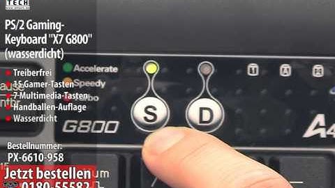 A4-Tech X7 G800 PS/2 Gaming-Keyboard (wasserdicht)