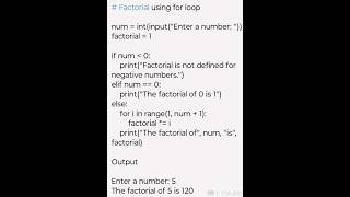 python 5- check factorial of a number #hpsc #gate #python #trending #ytshorts