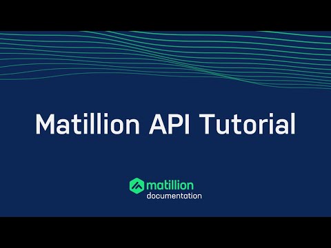 Matillion ETL - API Overview