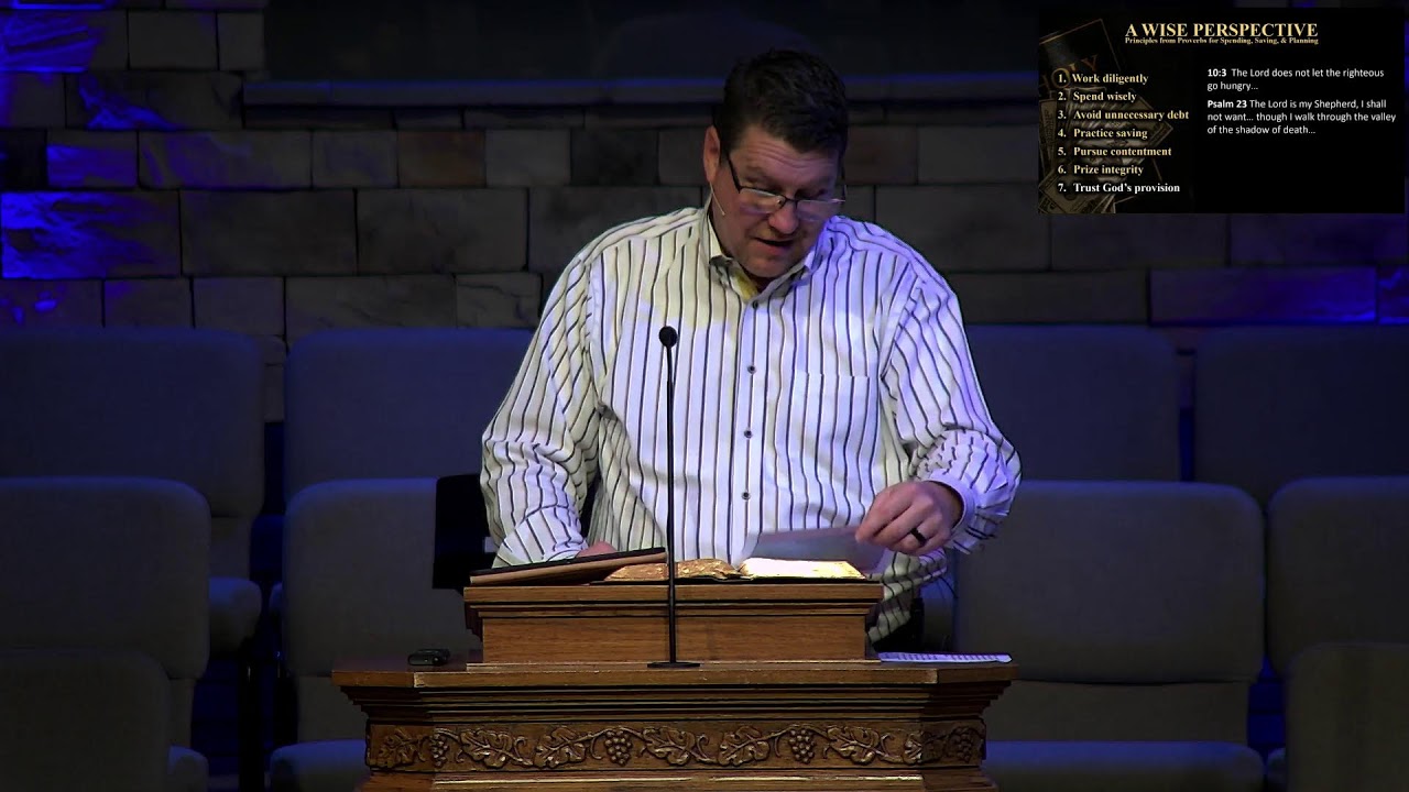 8/24/25 Sunday Morning: Per$pective (Proverbs and Money)