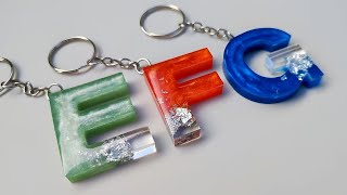 Epoxy Resin Letter Keychains | Personalized Resin Keychain Letter | resin letter keychains Tutorial