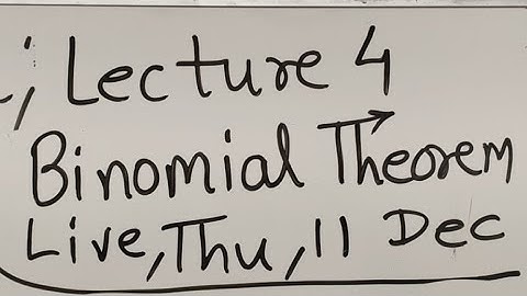 Binomial Theorem Lec 4 Class 11 iit jee nda nimcet gre Thu