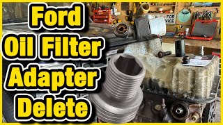 90 Degree Oil Cooler Filter Housing Adapter Delete - 5.0 & 5.8