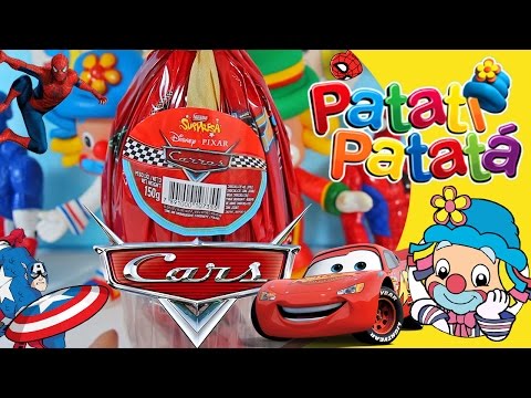 OVO DE PASCOA MCQUEEN CARROS DISNEY PATATI PATATÁ SURPRESAS MAQUIM VIDEOGAME BRINQUEDOS