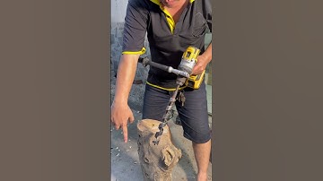The real power of Dewalt 20V DCD1007 when tested with a 32mm wood core extractor.