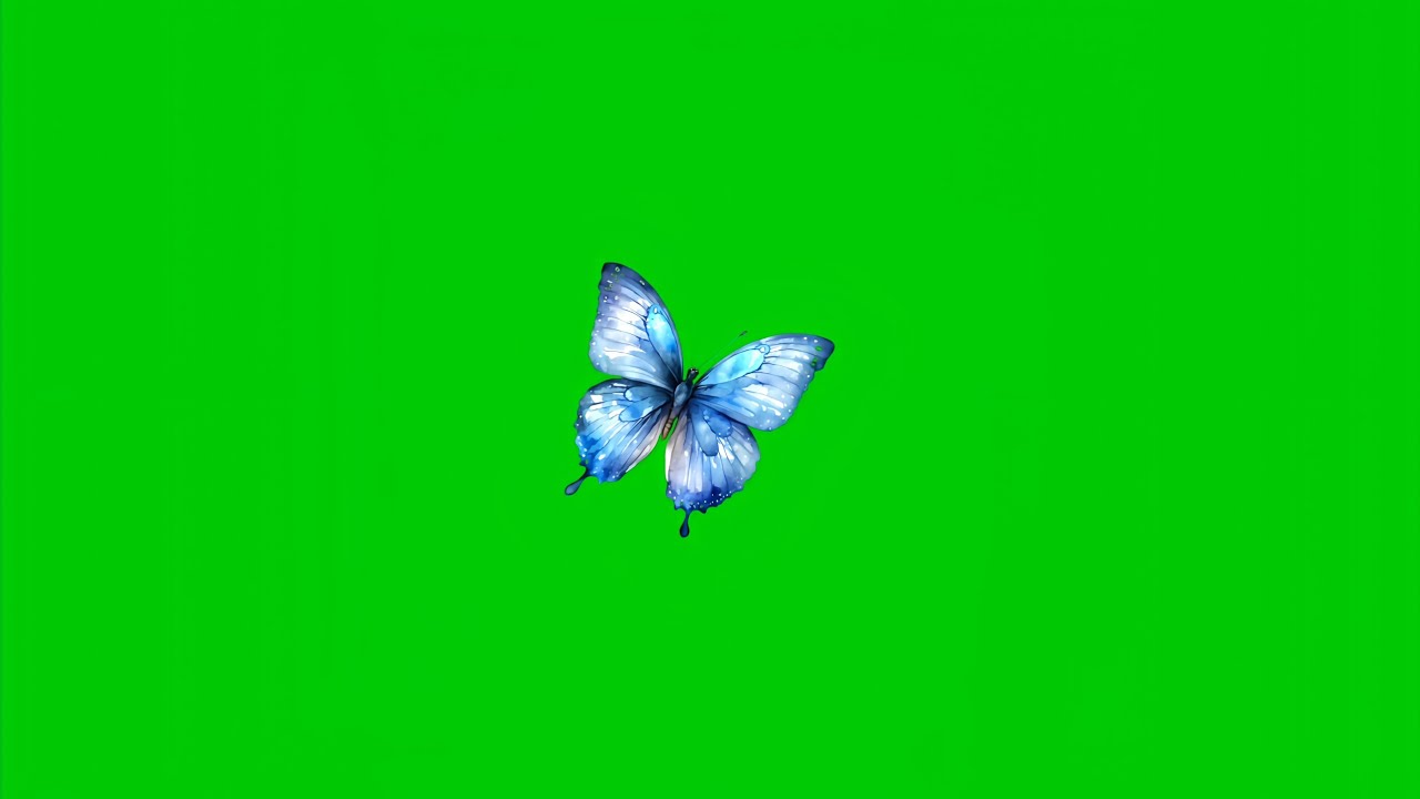 Ice design butterfly green screen video effect | green screen butterfly
