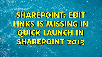 Sharepoint: Edit Links is missing in quick launch in SharePoint 2013