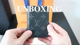 Unboxing Louis Vuitton Pocket Organizer Green Taurillon leather