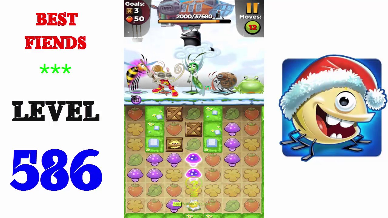 Best Fiends Level 586 - Walkthrough - YouTube