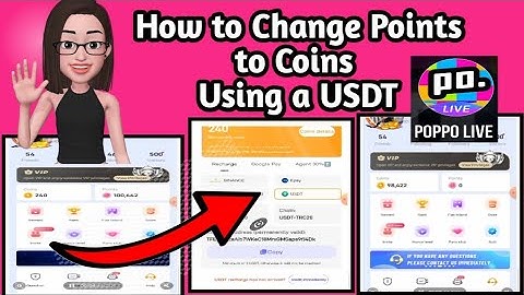 HOW to CHANGE POINTS to COINS using a USDT ||POPPO LIVE|| Veronica G.Vlog