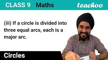 True or False: If a circle is divided into 3 equal arcs - Teachoo