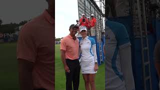 Nelly Korda meets Tiger Woods for the first time ?