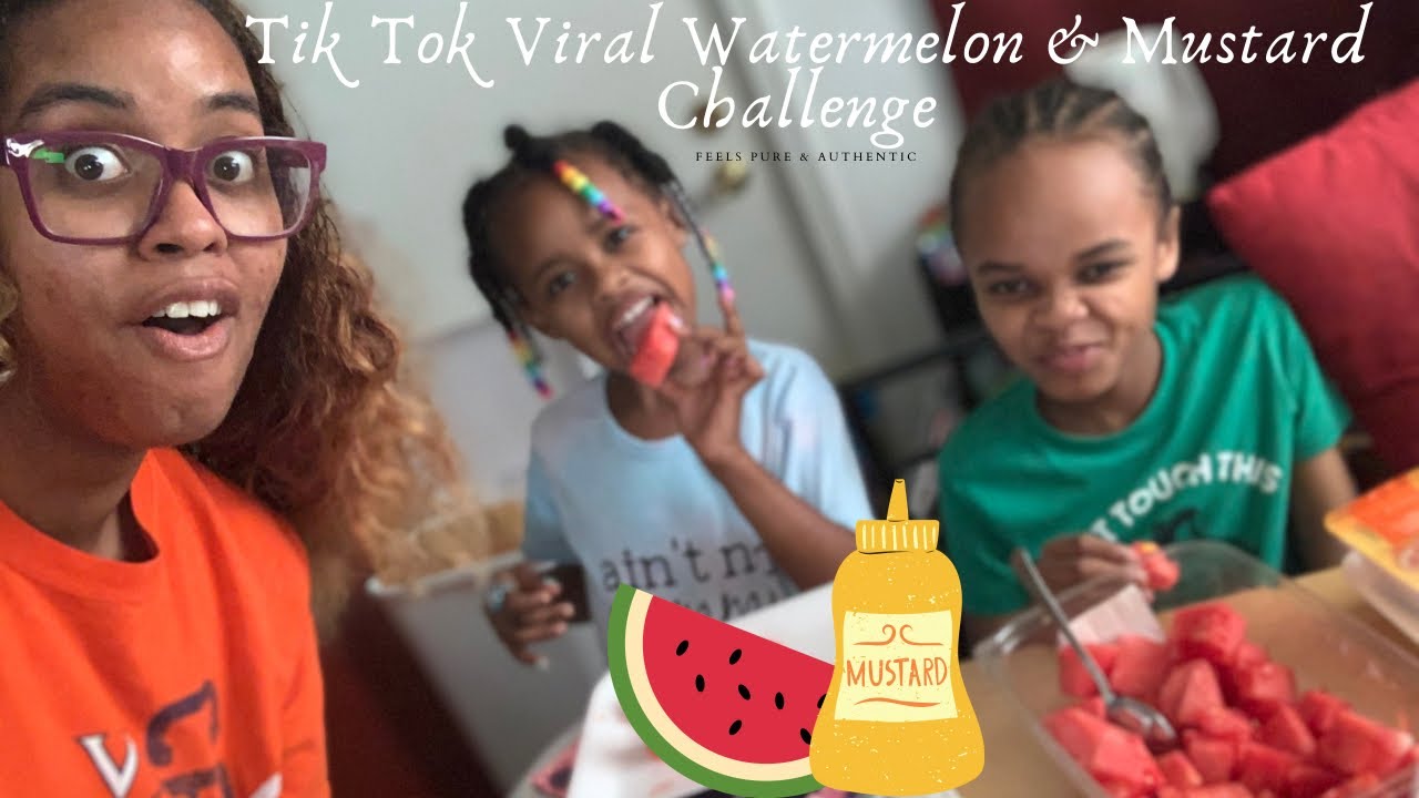 Trying TIK TOK Watermelon & Mustard Challenge We Did It Reaction