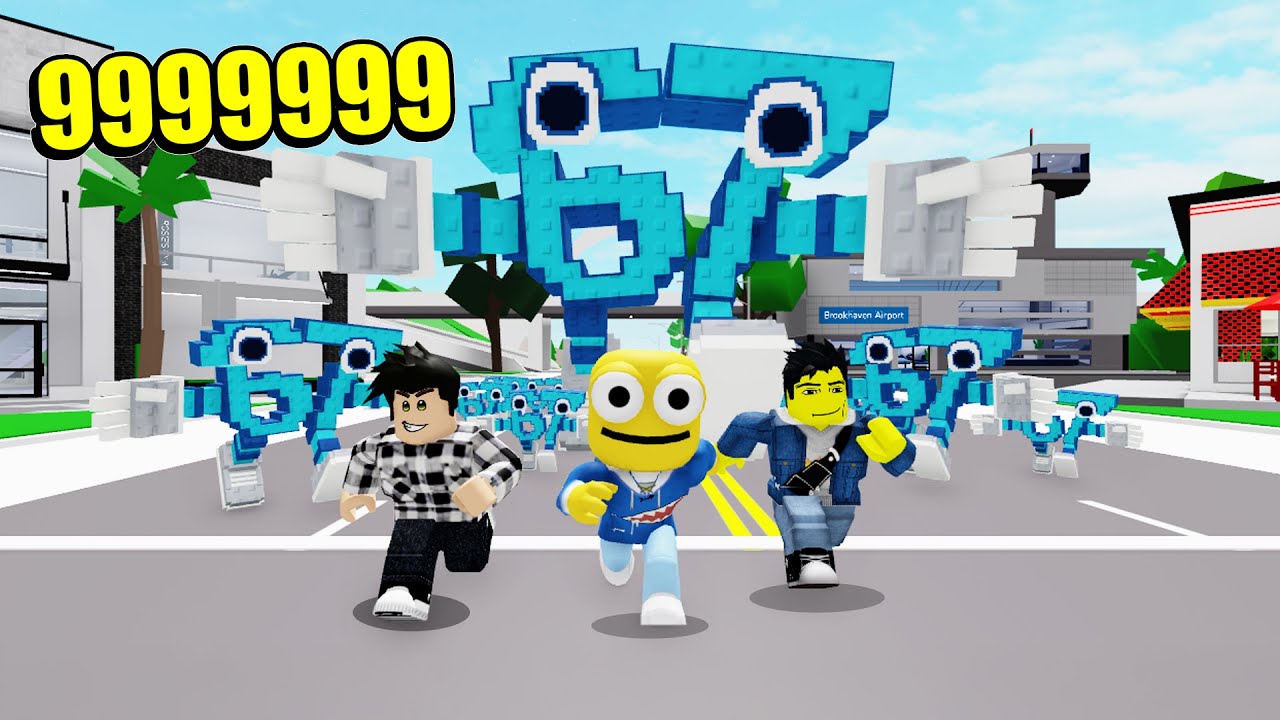 ODA TEAM JAUNE VS 99999999 BRAINROTS 67 ENORME - BROOKHAVEN RP ROBLOX BRAINROTS 67