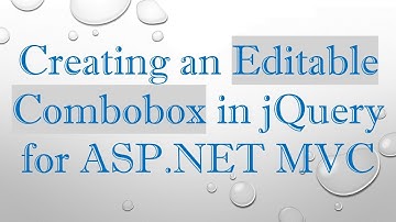 Creating an Editable Combobox in jQuery for ASP.NET MVC