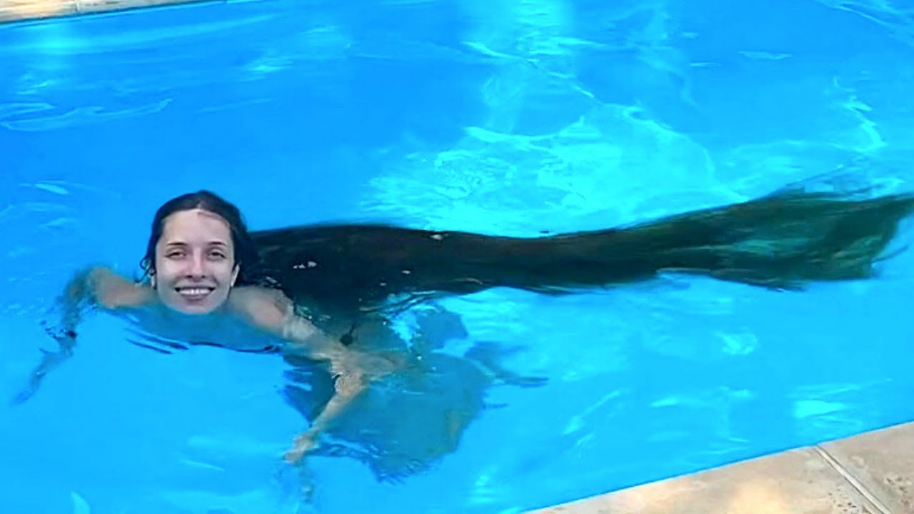 RealRapunzels | Swimming with Braid and Loose Hair (preview)