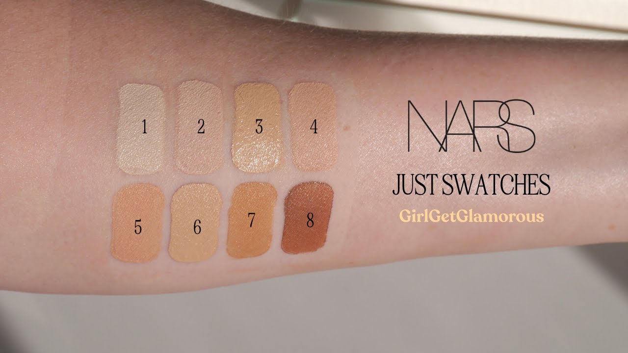 JUST SWATCHES | Nars Radiant Creamy Concealer 8 Shades - YouTube