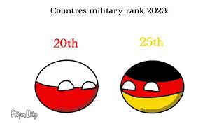 Poland and Germany military rank 2023 (countryballs)