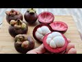 Mangosteen cutting skill