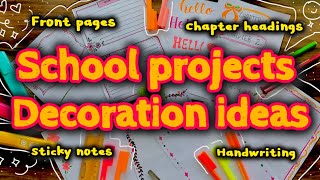 Cute & Aesthetic School Notes & Project Decoration Ideas!🌷✨