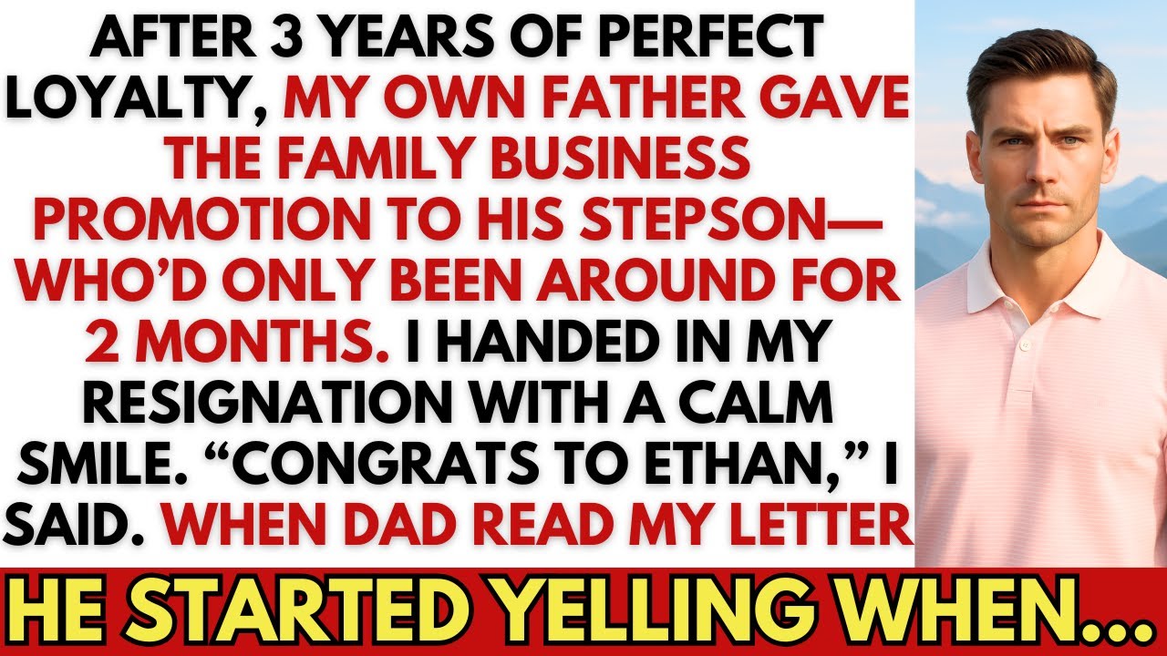 Мой отец повысил своего пасынка в должности, когда ему было 2 месяца. Я спокойно ушёл в отставку ...