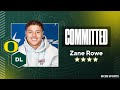 WATCH: 4-star DL Zane Rowe Commits to Oregon | Live Commitment