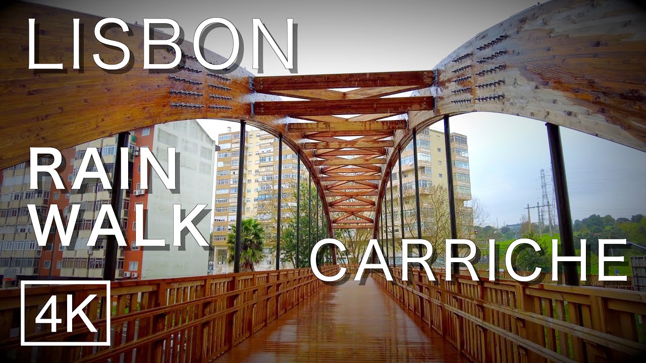 Rain in Lisbon Portugal - Rain sounds for sleeping 4K Ultra HD