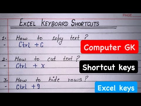 Сочетания клавиш Excel | Лучшие сочетания клавиш Excel | Наиболее используемые сочетания клавиш E...